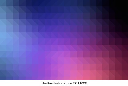 Light BLUE vector abstract mosaic template. Glitter abstract illustration with an elegant design. Triangular pattern for your business design.