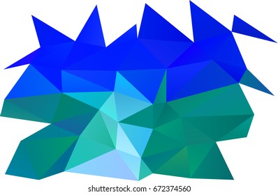 Light BLUE vector abstract mosaic template. Creative illustration in halftone style with gradient. The best triangular design for your business.