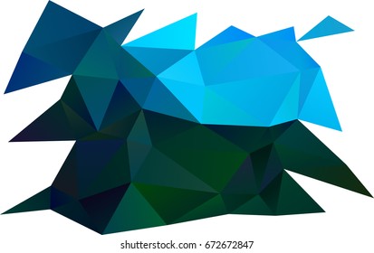 Light BLUE vector abstract mosaic background. Triangular geometric sample with gradient.  The textured pattern can be used for background.