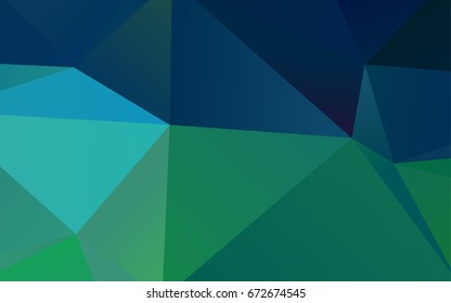 Light BLUE vector abstract mosaic background. Shining illustration, which consist of triangles. Triangular pattern for your business design.