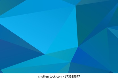 Light BLUE vector abstract mosaic template. A completely new color illustration in a vague style. The completely new template can be used for your brand book.