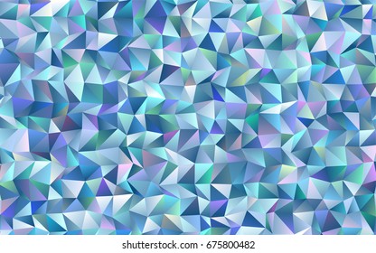 Light BLUE vector abstract mosaic template. A completely new color illustration in a vague style. The elegant pattern can be used as part of a brand book.