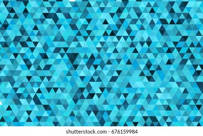Light BLUE vector abstract mosaic pattern. Triangular geometric sample with gradient.  A completely new design for your business.