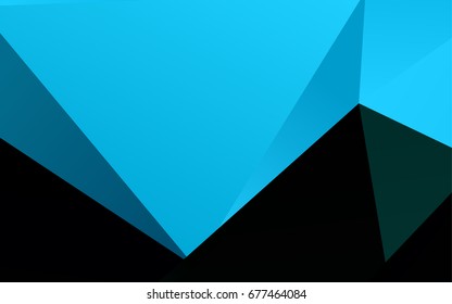 Light BLUE vector abstract mosaic pattern. A completely new color illustration in a vague style. The best triangular design for your business.