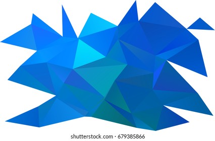 Light BLUE vector abstract mosaic template. Colorful illustration in abstract style with gradient. The textured pattern can be used for background.
