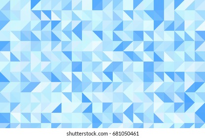 Light BLUE vector abstract mosaic template. Creative illustration in halftone style with gradient. The template can be used as a background for cell phones.