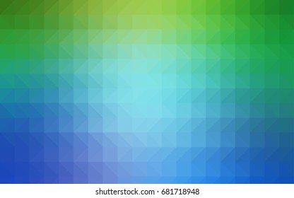 Light BLUE vector abstract mosaic background. Shining illustration, which consist of triangles. The elegant pattern can be used as part of a brand book.