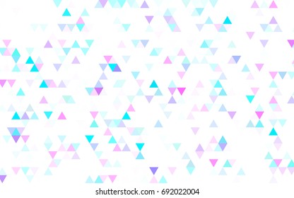 Light BLUE vector abstract mosaic background. Triangular geometric sample with gradient.  Brand-new design for your business.