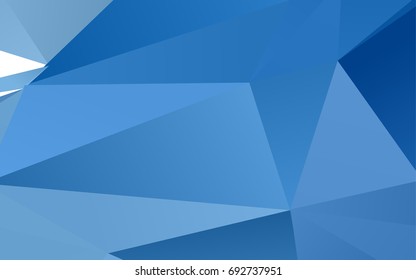 Light BLUE vector abstract mosaic template. Triangular geometric sample with gradient.  Triangular pattern for your business design.