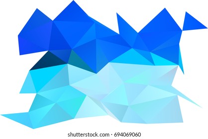 Light BLUE vector abstract mosaic pattern. Modern geometrical abstract illustration with gradient. The elegant pattern can be used as part of a brand book.
