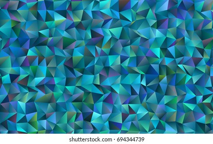 Light BLUE vector abstract mosaic background. Colorful abstract illustration with gradient. Triangular pattern for your business design.