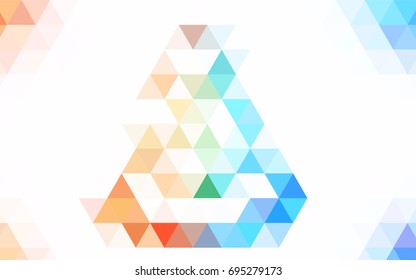 Light BLUE vector abstract mosaic template. Creative geometric illustration in Origami style with gradient. Brand-new style for your business design.