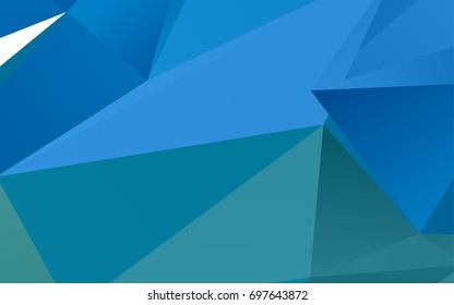 Light BLUE vector abstract mosaic pattern. Modern geometrical abstract illustration with gradient. The polygonal design can be used for your web site.