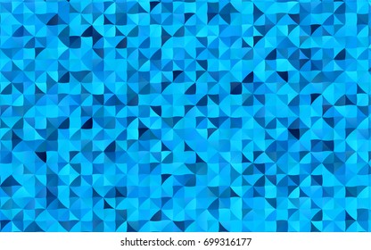 Light BLUE vector abstract mosaic template. Creative geometric illustration in Origami style with gradient. The textured pattern can be used for background.