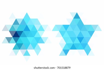 Light BLUE vector abstract mosaic background. Colorful abstract illustration with gradient. A new texture for your design.
