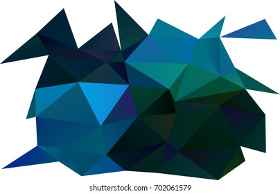 Light BLUE vector abstract mosaic pattern. Geometric illustration in Origami style with gradient.  The textured pattern can be used for background.