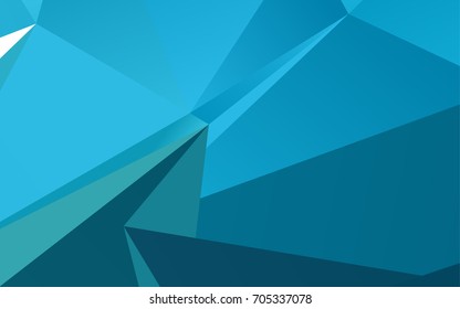 Light BLUE vector abstract mosaic template. Shining illustration, which consist of triangles. The elegant pattern can be used as part of a brand book.