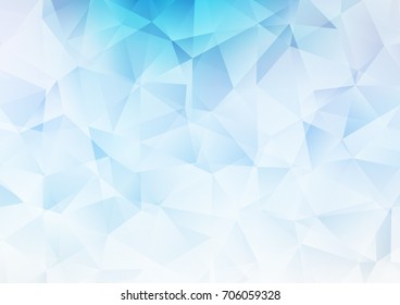 Light BLUE vector abstract mosaic pattern. Glitter abstract illustration with an elegant design. A completely new design for your business.