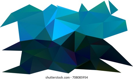 Light BLUE vector abstract mosaic background. Colorful abstract illustration with gradient. The best triangular design for your business.