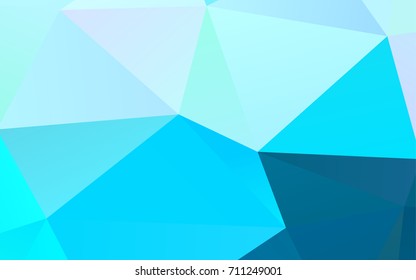 Light BLUE vector abstract mosaic template. Glitter abstract illustration with an elegant design. Brand-new design for your business.