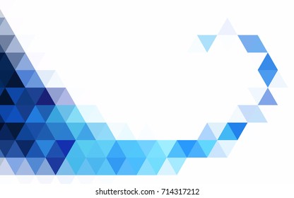 Light BLUE vector abstract mosaic pattern. Geometric illustration in Origami style with gradient.  The elegant pattern can be used as part of a brand book.
