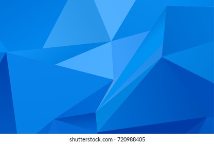 Light BLUE vector abstract mosaic background. Shining illustration, which consist of triangles. The polygonal design can be used for your web site.