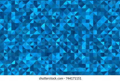 Light BLUE vector abstract mosaic background. Triangular geometric sample with gradient.  The elegant pattern can be used as part of a brand book.