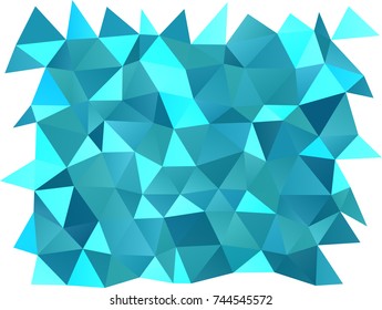 Light BLUE vector abstract mosaic background. Modern geometrical abstract illustration with gradient. Triangular pattern for your business design.