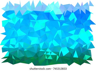 Light BLUE vector abstract mosaic background. Triangular geometric sample with gradient.  A new texture for your design.