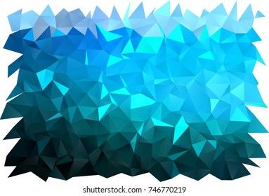 Light BLUE vector abstract mosaic background. Modern geometrical abstract illustration with gradient. The elegant pattern can be used as part of a brand book.