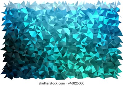 Light BLUE vector abstract mosaic pattern. Shining illustration, which consist of triangles. The template can be used as a background for cell phones.