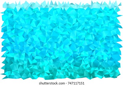 Light BLUE vector abstract mosaic template. Geometric illustration in Origami style with gradient.  The elegant pattern can be used as part of a brand book.