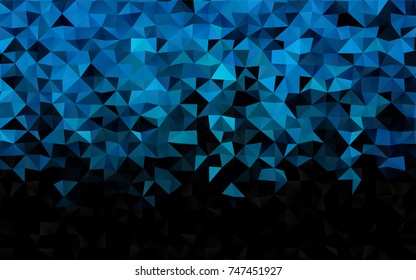 Light BLUE vector abstract mosaic pattern. Geometric illustration in Origami style with gradient.  The elegant pattern can be used as part of a brand book.