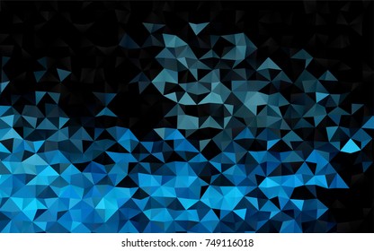 Light BLUE vector abstract mosaic template. Colorful abstract illustration with gradient. Brand-new style for your business design.