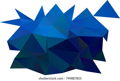 Light BLUE vector abstract mosaic template. An elegant bright illustration with gradient. Triangular pattern for your business design.