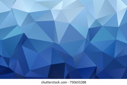 Light BLUE vector abstract mosaic background. Triangular geometric sample with gradient.  A new texture for your design.