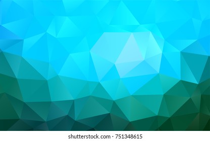Light BLUE vector abstract mosaic template. Shining colored illustration in a brand-new style. The template can be used as a background for cell phones.