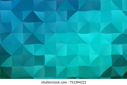 Light BLUE vector abstract mosaic background. Shining illustration, which consist of triangles. The template can be used as a background for cell phones.