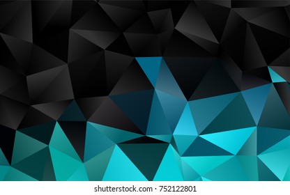 Light BLUE vector abstract mosaic template. A vague abstract illustration with gradient. The best triangular design for your business.
