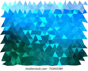 Light BLUE vector abstract mosaic template. A vague abstract illustration with gradient. The polygonal design can be used for your web site.
