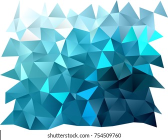 Light BLUE vector abstract mosaic template. Colorful illustration in abstract style with gradient. The polygonal design can be used for your web site.