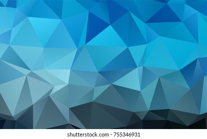 Light BLUE vector abstract mosaic background. Modern geometrical abstract illustration with gradient. Brand-new style for your business design.