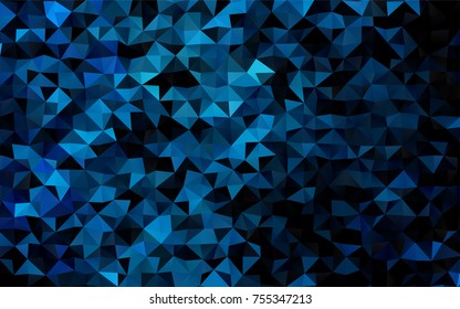 Light BLUE vector abstract mosaic template. Colorful illustration in abstract style with gradient. The best triangular design for your business.