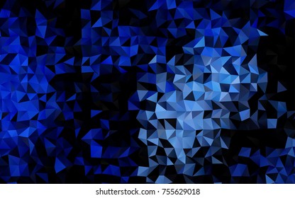 Light BLUE vector abstract mosaic background. A sample with polygonal shapes. Triangular pattern for your business design.