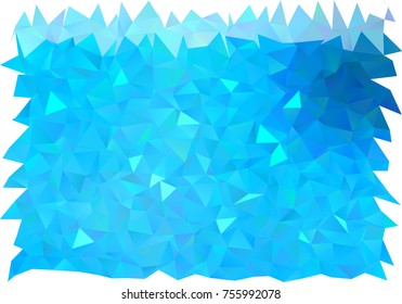 Light BLUE vector abstract mosaic template. An elegant bright illustration with gradient. The completely new template can be used for your brand book.