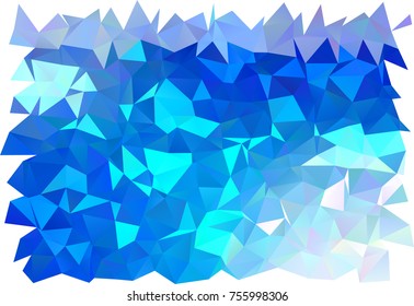 Light BLUE vector abstract mosaic pattern. Shining illustration, which consist of triangles. A completely new template for your business design.