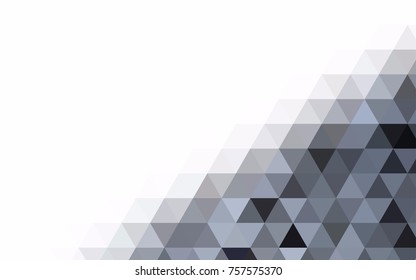 Light BLUE vector abstract mosaic template. Triangular geometric sample with gradient.  Triangular pattern for your business design.