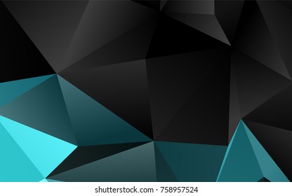 Light BLUE vector abstract mosaic template. A vague abstract illustration with gradient. Triangular pattern for your business design.