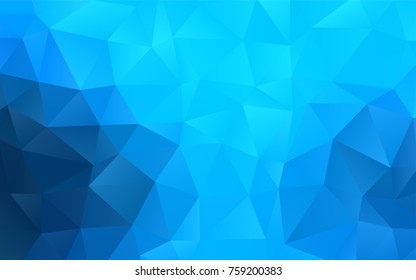 Light BLUE vector abstract mosaic template. Geometric illustration in Origami style with gradient.  A completely new design for your business.