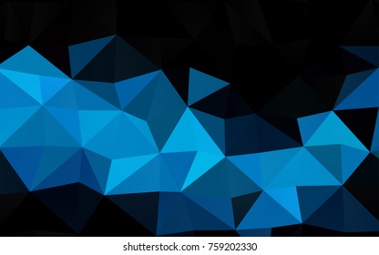 Light BLUE vector abstract mosaic template. Colorful abstract illustration with gradient. Brand-new design for your business.